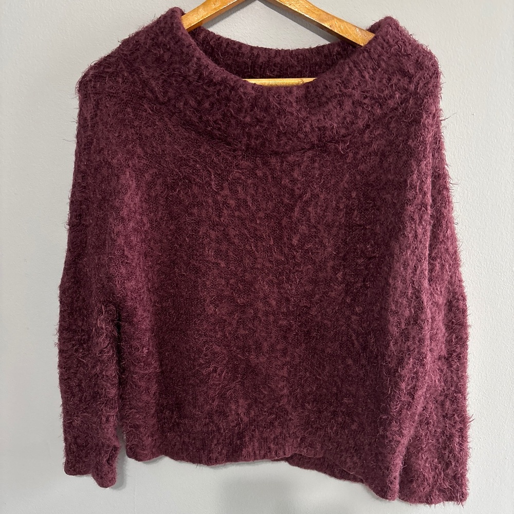Express crop sweater women’s size xs x-small furry fuzzy